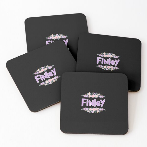 Item preview, Purple Flower Finley Name Label (Black) designed and sold by NormadWorld.