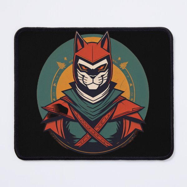 Item preview, Fighting cat with mask designed and sold by cuatrilenio.