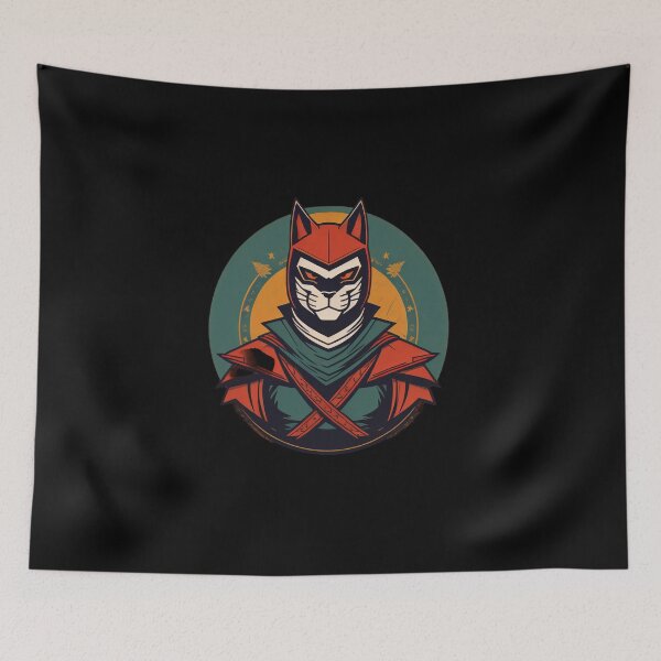 Item preview, Fighting cat with mask designed and sold by cuatrilenio.