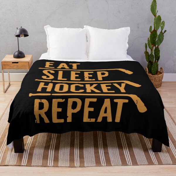 Item preview, Eat Sleep Hockey Repeat Youth Ice Hockey designed and sold by Pitchou07.