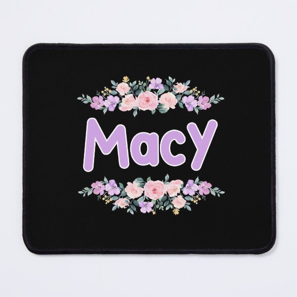 Item preview, Purple Flower Macy Name Label (Black) designed and sold by NormadWorld.