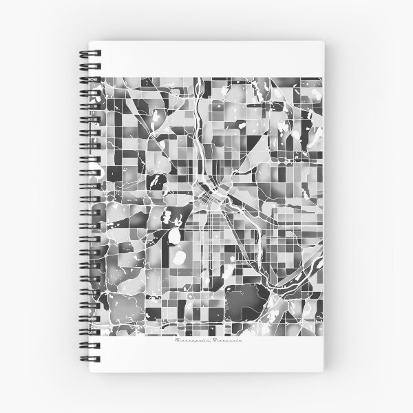 Item preview, Minneapolis Minnesota City Map - Black and White Monochrome designed and sold by StylishStacks.