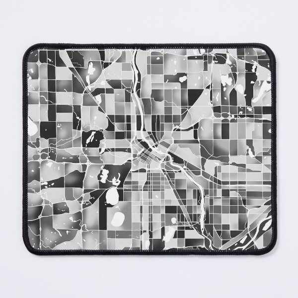 Item preview, Minneapolis Minnesota City Map - Black and White Monochrome designed and sold by StylishStacks.