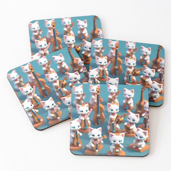 Item preview, 3D Anime Music Cats designed and sold by LTI-Stickers.