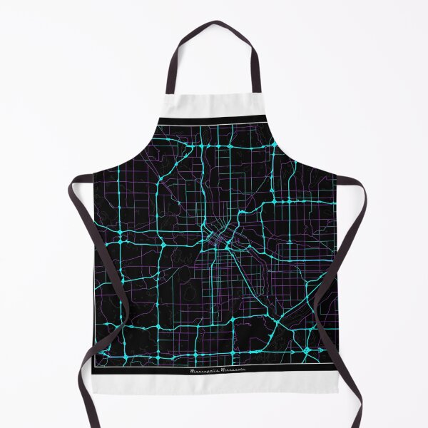 Aperçu de l'œuvre Plan de la ville de Minneapolis Minnesota - Neon Fantasy créée et vendue par StylishStacks.