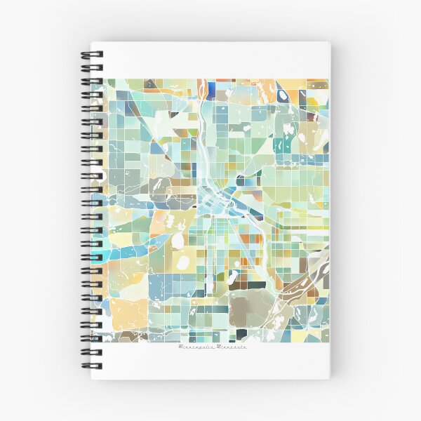 Item preview, Minneapolis Minnesota City Map - Pastel Color Scheme designed and sold by StylishStacks.