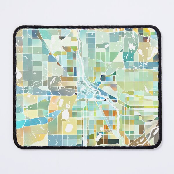 Item preview, Minneapolis Minnesota City Map - Pastel Color Scheme designed and sold by StylishStacks.