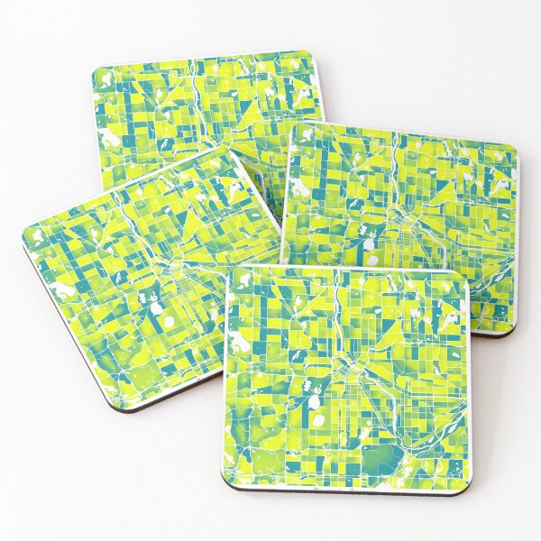 Item preview, Minneapolis Minnesota City Map - Green-Yellow Duotone designed and sold by StylishStacks.