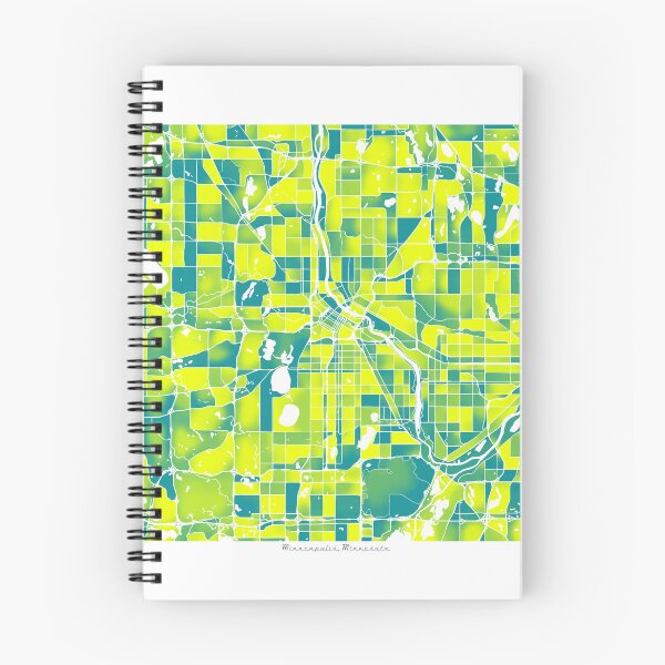 Item preview, Minneapolis Minnesota City Map - Green-Yellow Duotone designed and sold by StylishStacks.