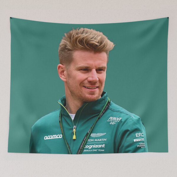Item preview, Nico Hulkenberg F1 Driver in Aston Martin F1 Team Kit Kevin Magnussen Teammate designed and sold by FormulaGTee1.