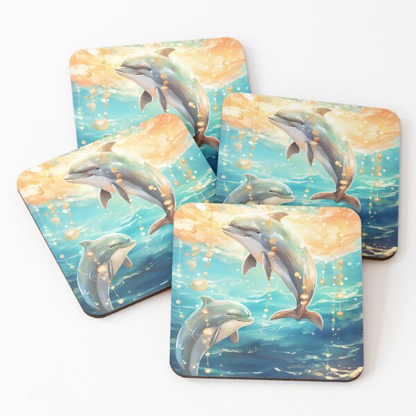 Item preview, Dolphins Delight Festive Ocean Leap designed and sold by cute-animals99.