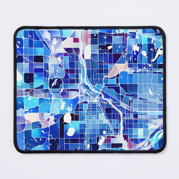 Item preview, Minneapolis Minnesota City Map - Marine Blue designed and sold by StylishStacks.