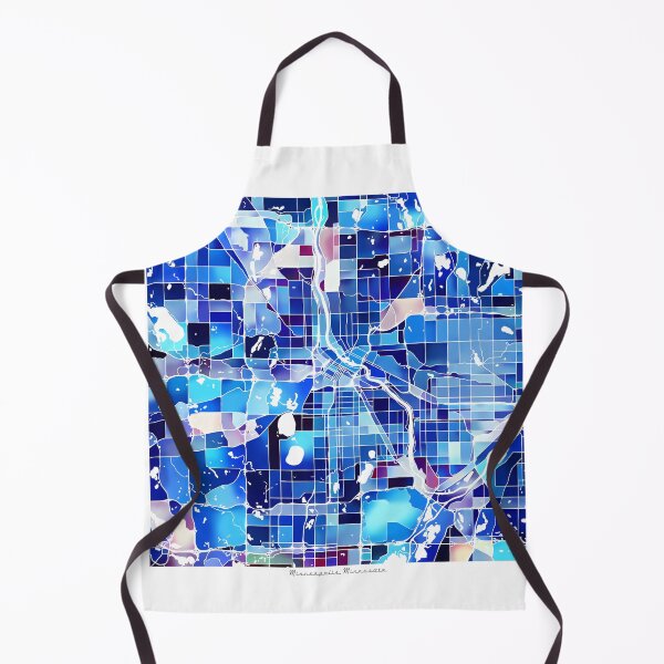 Aperçu de l'œuvre Plan de la ville de Minneapolis Minnesota - Bleu marine créée et vendue par StylishStacks.