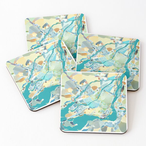 Item preview, Montreal Canada City Map - Pastel Color Scheme designed and sold by StylishStacks.