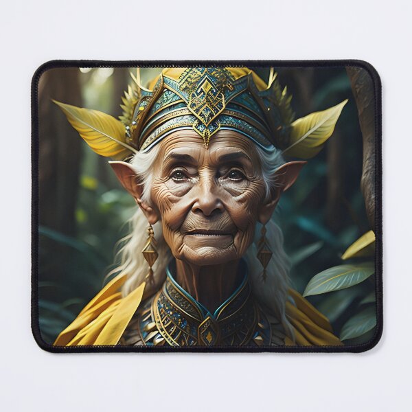 Item preview, Revered Elder of the Jungle Elf Kingdom | AI Art designed and sold by marjessas-world.