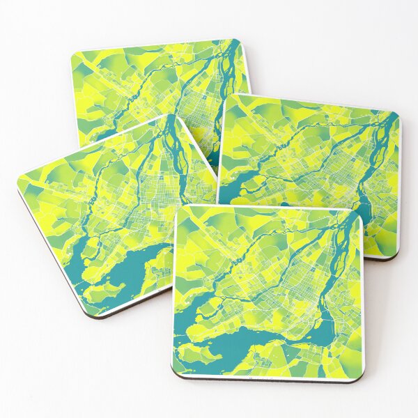 Item preview, Montreal Canada City Map - Green-Yellow Duotone designed and sold by StylishStacks.