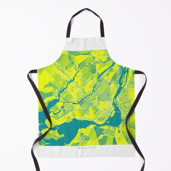 Item preview, Montreal Canada City Map - Green-Yellow Duotone designed and sold by StylishStacks.