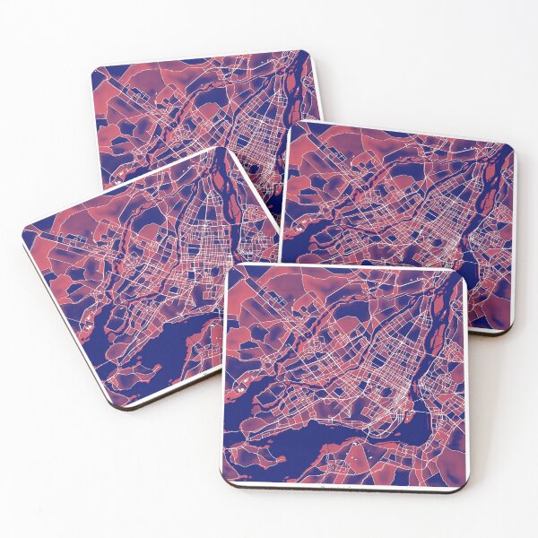 Item preview, Montreal Canada City Map - Red-Blue Duotone designed and sold by StylishStacks.