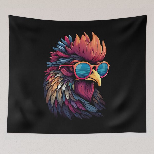 Item preview, Cool rooster with sunglasses designed and sold by DerSenat.