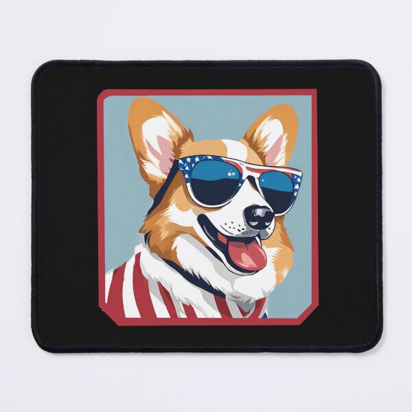Item preview, Corgi dog with american sunglasses designed and sold by Eolithic.
