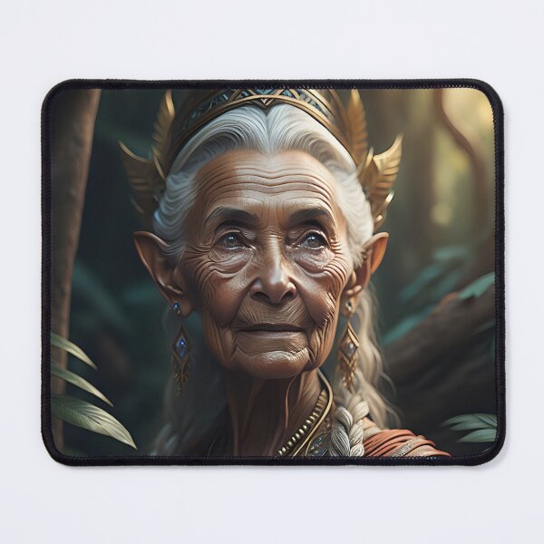 Item preview, Revered Elder of the Jungle Elf Kingdom | AI Art designed and sold by marjessas-world.