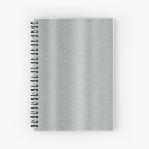 Aluminum Brushed Metal Spiral Notebook