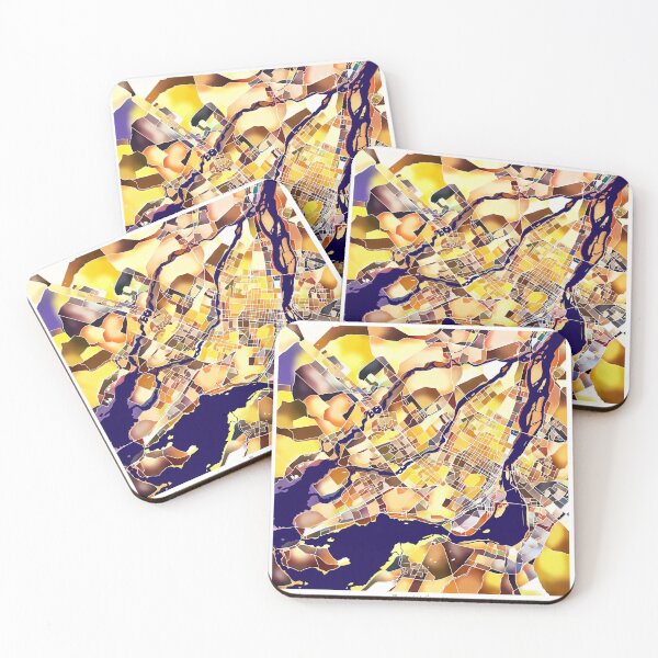 Item preview, Montreal Canada City Map - Golden Yellow designed and sold by StylishStacks.
