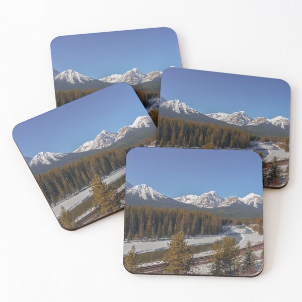 Item preview, La curva de Morant cubierta de nieve y el río Bow designed and sold by rawshutterbug.