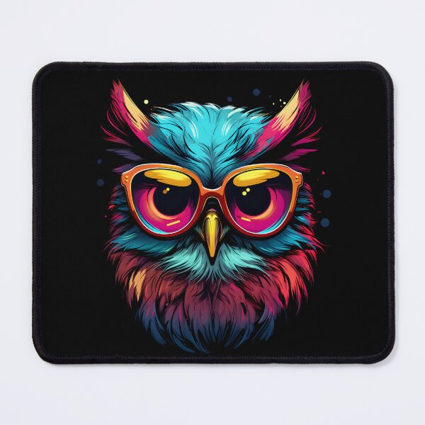 Item preview, Colorful owl with glasses designed and sold by DerSenat.
