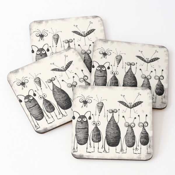 Item preview, Cute insects with funny faces designed and sold by mvojnovic1992.