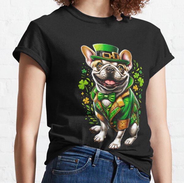 Artikel-Vorschau von Französische Bulldogge, Hund, St. Patrick's Day, irischer Kobold, Kleeblatt, designt und verkauft von JoelFox165.