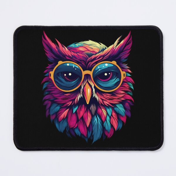 Item preview, Colorful owl with glasses designed and sold by DerSenat.