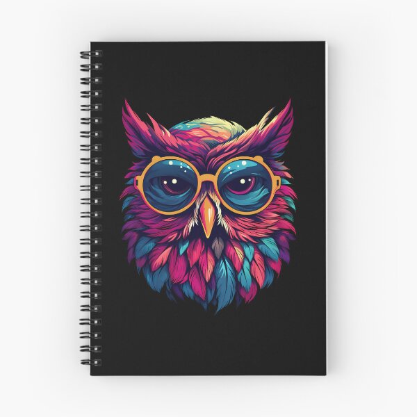 Item preview, Colorful owl with glasses designed and sold by DerSenat.