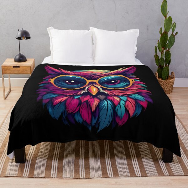 Item preview, Colorful owl with glasses designed and sold by DerSenat.