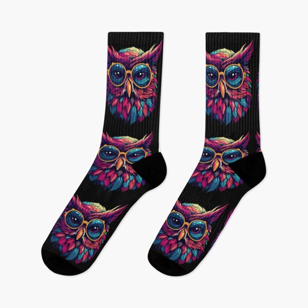 Item preview, Colorful owl with glasses designed and sold by DerSenat.
