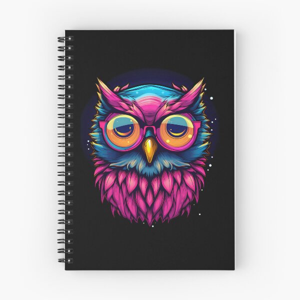Item preview, Colorful owl with glasses designed and sold by DerSenat.