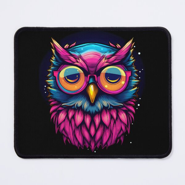 Item preview, Colorful owl with glasses designed and sold by DerSenat.