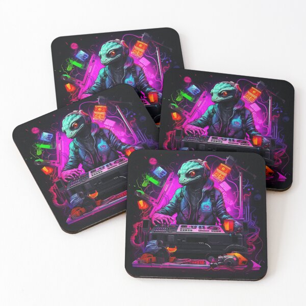 Item preview, Cyber Raptor: The Neon Beatmaster designed and sold by dungeonwarriors.