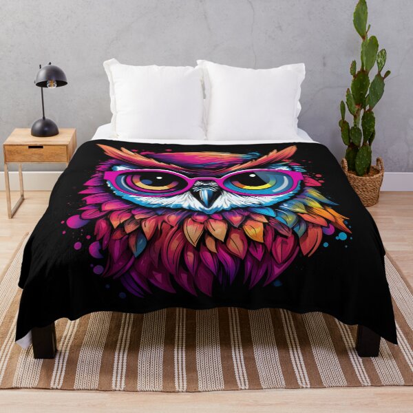 Item preview, Colorful owl with glasses designed and sold by DerSenat.