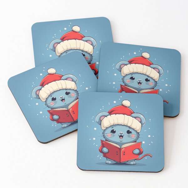 Item preview, Adorable Blue Mouse in Red Hat Reads designed and sold by unimuse.
