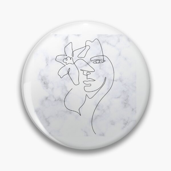Item preview, Marble Muse: Linear Floral Elegance designed and sold by YolyArtdesign.