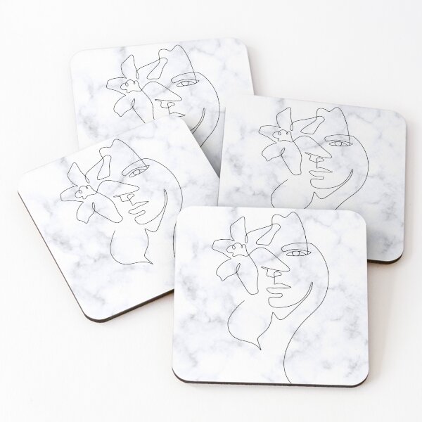 Item preview, Marble Muse: Linear Floral Elegance designed and sold by YolyArtdesign.