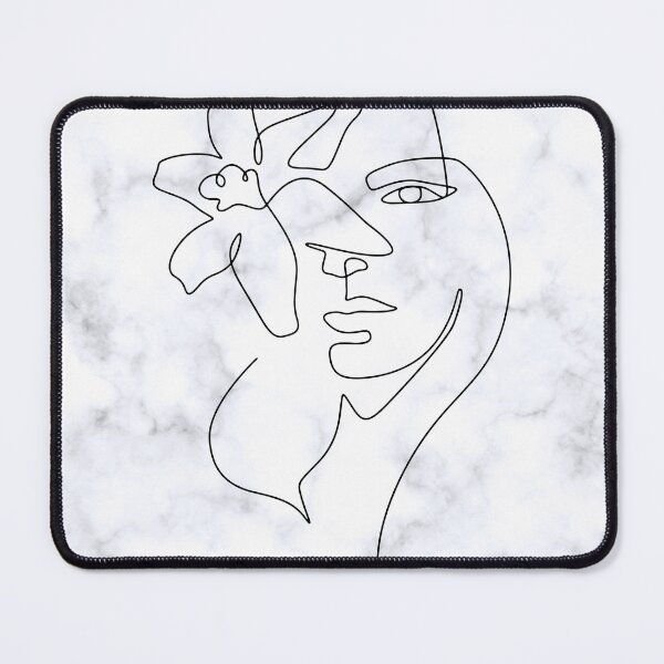 Item preview, Marble Muse: Linear Floral Elegance designed and sold by YolyArtdesign.