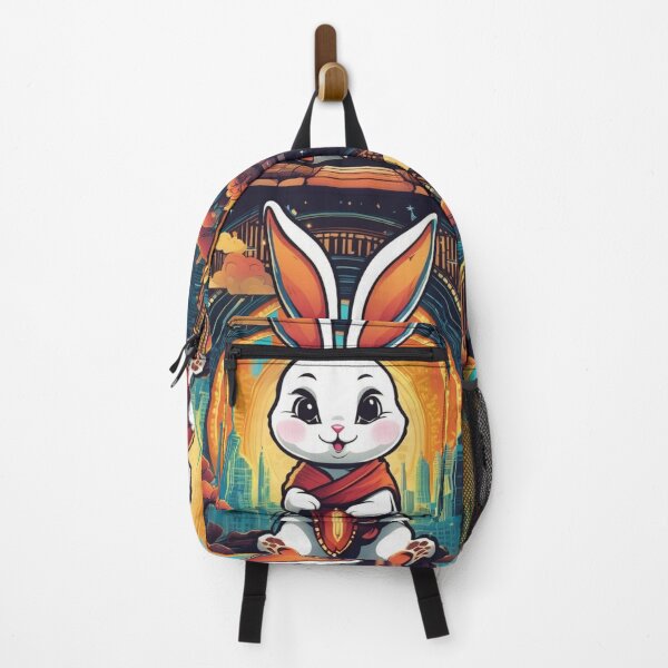 Item preview, monk rabbit on the street in a city of punk designed and sold by JangmiHorang.