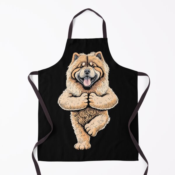 Aperçu de l'œuvre Chow Chow Yoga Chien Chiot Chiens drôles Pose d'arbre Asana créée et vendue par GrandeDuc.