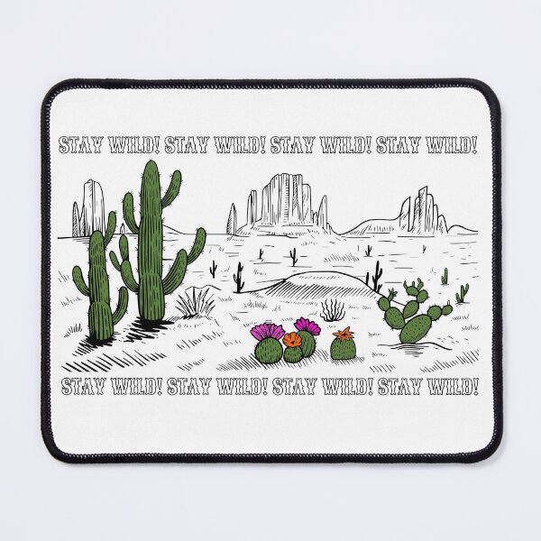 Item preview, Stay Wild! Cactus on desert, minimalist designed and sold by Kate Made ART.