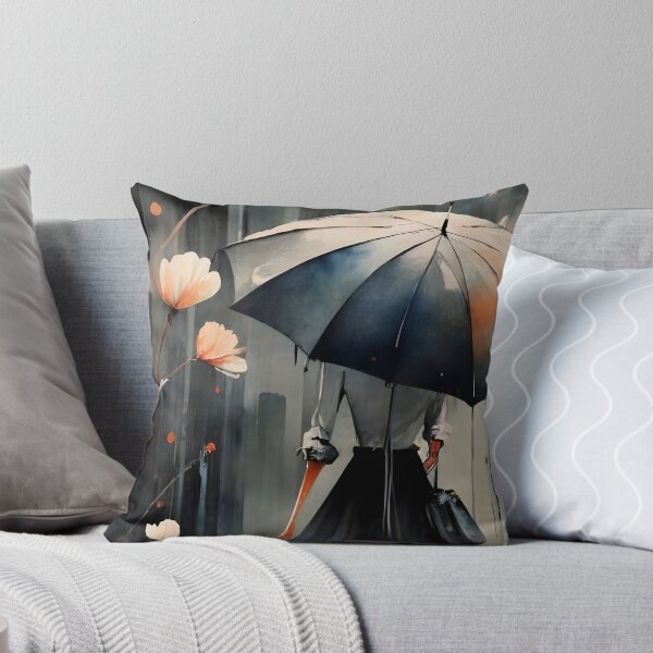 Item preview, A lone woman navigating through a misty garden designed and sold by MalakShams.