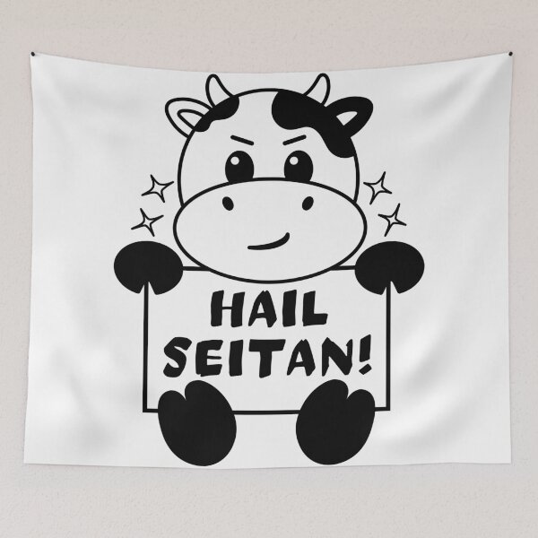 Item preview, Cute Cow Hail Seitan designed and sold by humnoo.