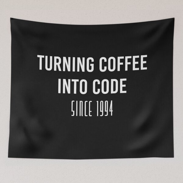 Item preview, Turning Coffee into code since 1994 designed and sold by Code  Monkeys.