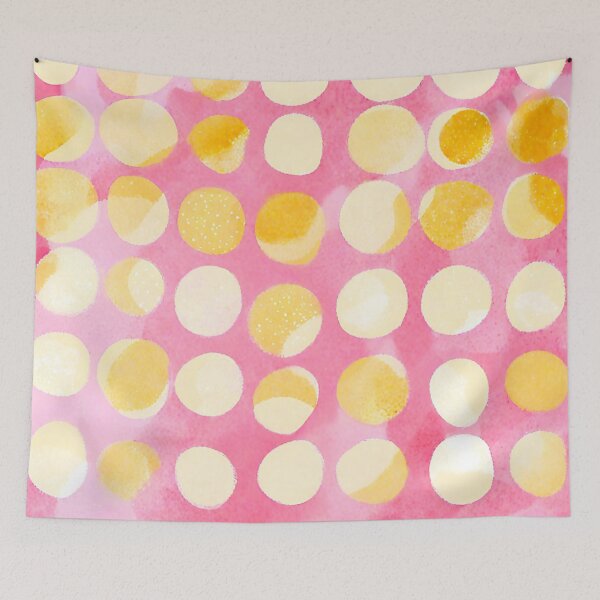 Item preview, Pink and Yellow Splotchy Dots designed and sold by AnimaliaStar.